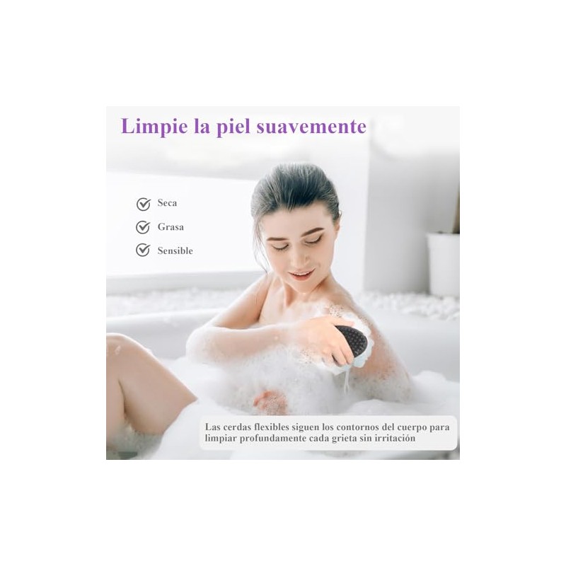 Pcs Cepillo Baño Silicona Corporal Utilizado Bañarse Durable Fácil Limpiar