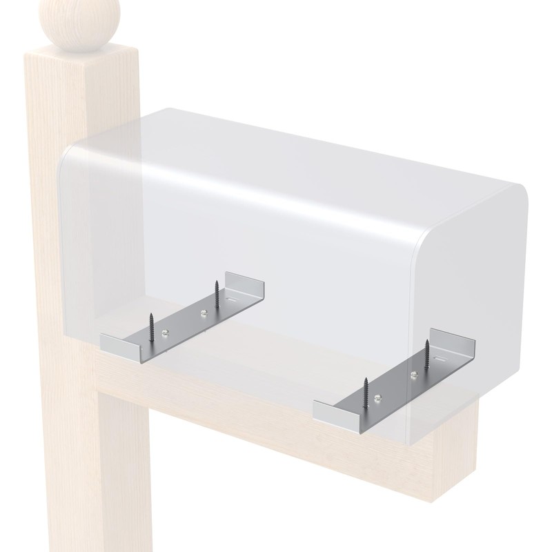 Fixirons Metal Mailbox Mounting Bracket Large for mailboxes with 8”