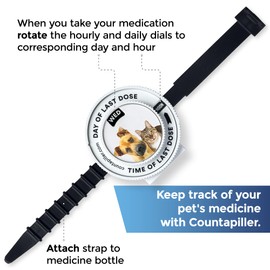 Countapiller: Track, Remind, & Organize Pills. Medication Compliance. Optimize Your Dosage & Stay On Top of Prescriptions AM/PM - Daily & Hourly (Pets) Pill Medication Organizer Tracker
