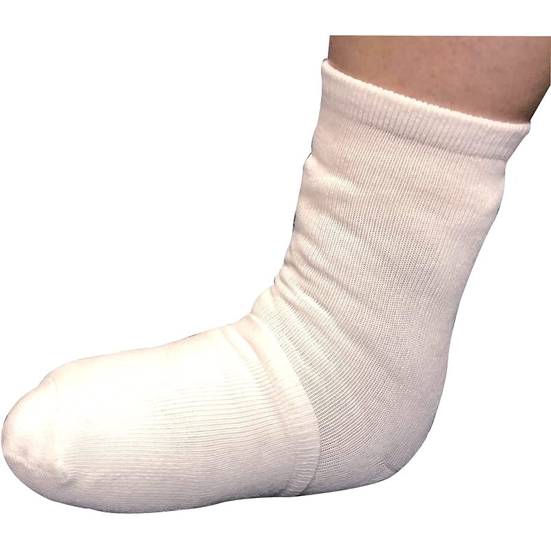 Gipsy Half Foot Socks White (2 Pack) Toe Half Size