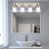 MELUCEE 4 Lights Vanity Light Brushed Nickel Modern Bathroom Lighting