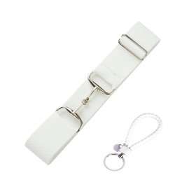 Bhsuioa 2 Inch Equestrian Elastic Show Belt for Women,Horseback English Riding Belts with Snaffle Bit Buckle,Equestrian Sport, C-white, 2 inch width Elastic