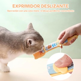 ZIMRAHYG Cuchara Dispensadora de Golosinas Húmedas para Gato, 3 Piezas Cuchara De Alimentación para Tiras para Gatos
