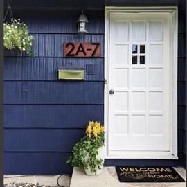 roslyong Floating House Number 6 Inch, Modern Outdoor Address Sign, Acrylic Solid Address Numbers with Nail Kit, Black Letter O