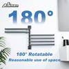 Alise Swivel Towel Rack, 6-Arm Towel Bar, Space Saving Towel