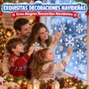 116PCS Adornos Navideños para Ventanas, Navideñas Copos de Nieve