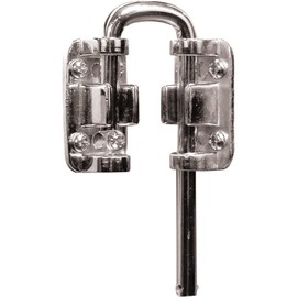 Prime-Line U 9846 Patio Sliding Door Loop Lock, 1-1/8 In. Hardened Steel Bar with Diecast Base, Nickel Plated (Single Pack)