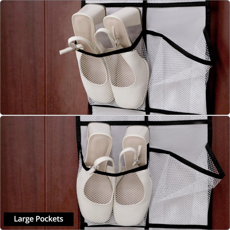 QWORK® Door Hanging Storage, 12 Large Pockets, Over The Door