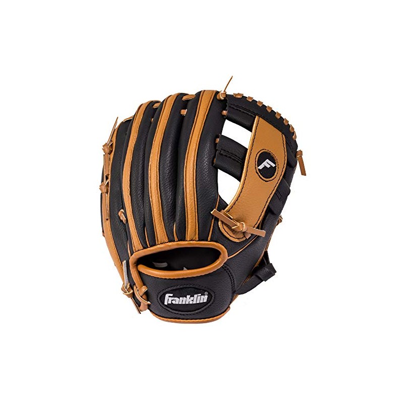 Franklin Sports RTP Teeball Performance Handschuhe (24,1 cm), Schwarz/Braun