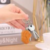 Roasted Chicken Keyring, Funny Keychain with Roasted Hen, Simulation Chicken