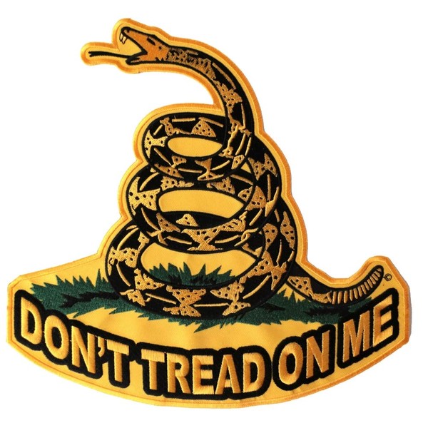 Don't Tread On Me, Yellow Gadsden Snake, Large Back Patch
