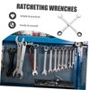 WHAMVOX 16mm Wrench Tool Set Ratcheting Spanner 2pcs Dual Head