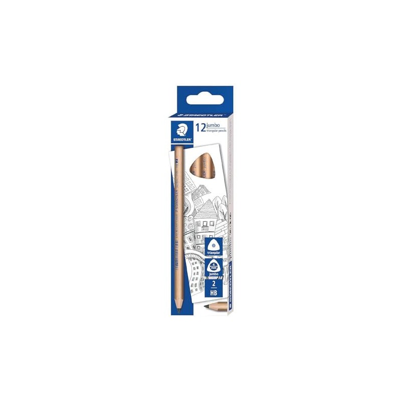 Staedtler natural jumbo triangular pencil HB
