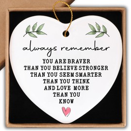 Inspirational Gifts for Women Men Ornament Keepsake Sign Heart Plaque Encouragement Motivational Cheer up Gifts for Coworker Friend Sister Christmas Ornament