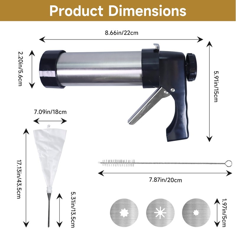 Stainless Steel Churro Maker, Churro Making Kit, Churro Gun, Churro