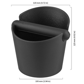 JIEHIN Pack of 2 Knock Containers for Portafilters, Coffee Grounds Tee Container with Removable Knock Bar, Coffee Knock Box, Espresso Knock Container, Knock Box for Portafilter Accessories