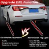 BINQIGOO Smoked Housing Full LED Rear Reflector Fog DRL Kit