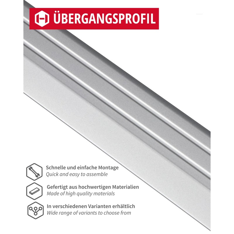 Gedotec Aluminium Transition Profile Perforated End Profile Aluminium Foot Floor