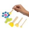 WAFJAMF 40-Pieces Assorted Size Round Sponges Brush Set, Paint Tools