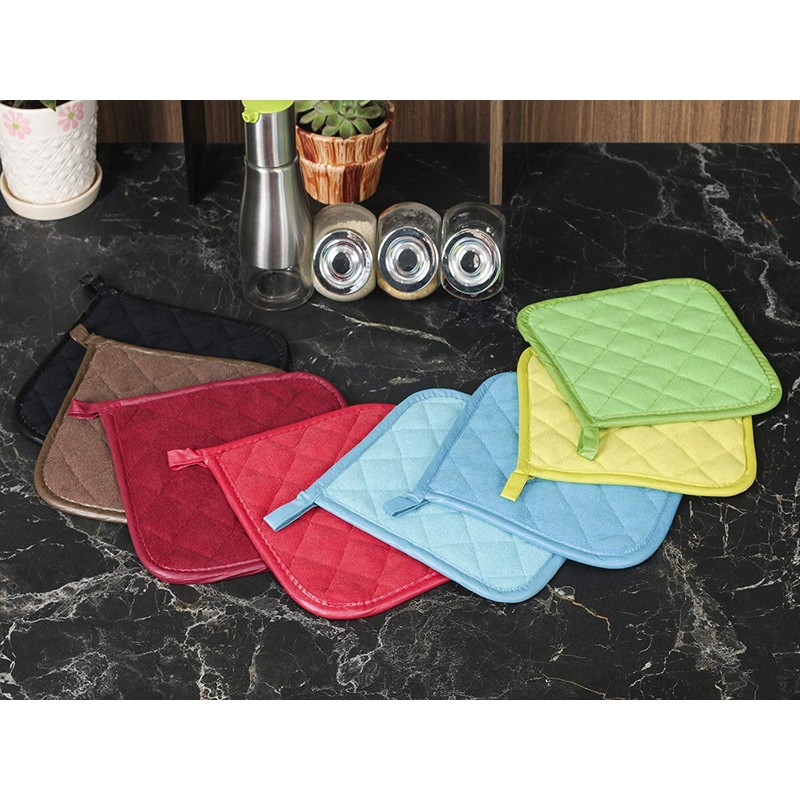 Joyhalo 4 Pack Pot Holders for Kitchen,Cotton Oven Holder with