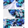 Ecupper Womens Tankini Set Two Piece Swimsuits Drawstring Floral Bathing