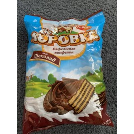Rot Front Korovka- Russian Chocolate Wafer Cookies, 250g/8.8 Oz,