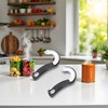 BWESOO 2 PCS Black Manual J Shape Ring Pull Can