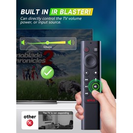 (with Green Luminous Case) Replace for Nvidia Shield Remote Control Replacement with Voice Search, Backlit Buttons, IR Blaster to Control Your TV, Customizable Menu Buttons