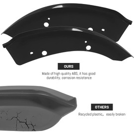 BOMLING Front Bumper Lip Splitter Protector Compatible with Dodge Charger Hellcat/SRT 392 / Scat Pack/RT Scat Pack/GT/RT 2015-2021, Black, Pack of 2