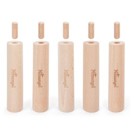 Niteangel Set of Beech Stilts to Raise and Secure Attachment of Multi-Chamber Maze or Platforms for Hamster Wheels (Set of 5 Extended Stilts (5.1 Inches H))