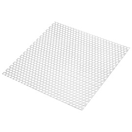 PATIKIL 11.8" L x 11.8" W Perforated Metal Sheets, 16Ga 0.31" Hole 304 Stainless Steel Mesh Stagger Expanded Perforated Metal Plate for Ventilation Filtration