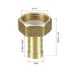 sourcing map Brass Hose Coupling Plug 12 mm Barb x