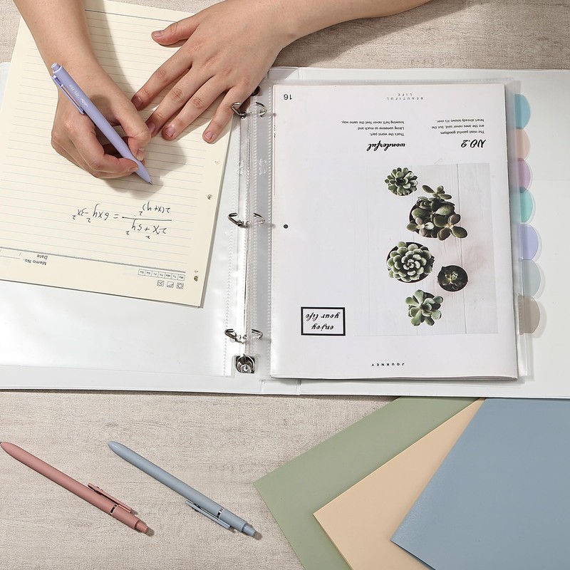 Mr. Pen- Clear Sheet Protectors with Tabs, 8 Tabs, 2