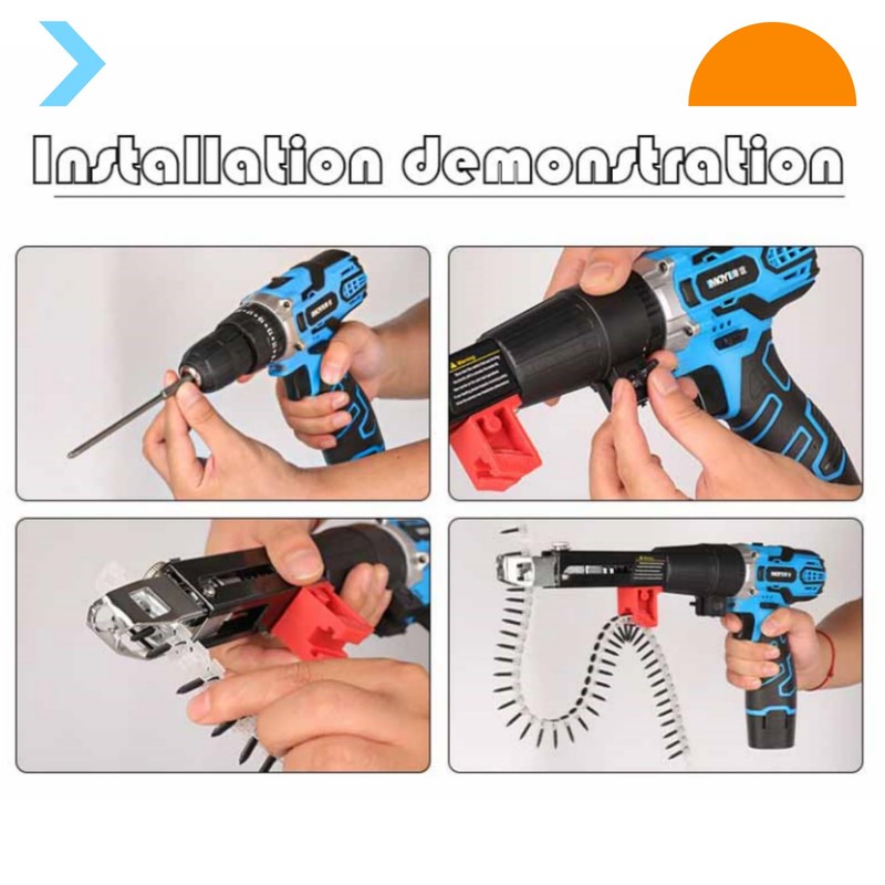 Automatic Chain Nail Gun Adapter, 48MM Electric Drill Chain Attachment