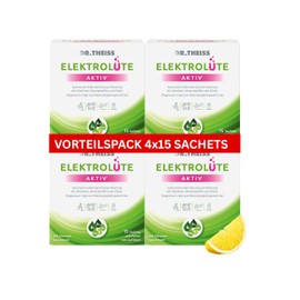 Dr. Theiss Electric Lute Active Isotonic Electrolyte Glucose Blend with Vitamins, Minerals and Choline After Strenuous Activities and Exhaustion 4 x 15 Sachets Vegan