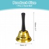 PATIKIL Hand Bell, 3" Small Service Call Bell for Restaurant(DRINK,