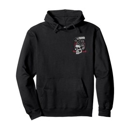 Skeleton Motor Head Speed Shop Hot Rod Mechanic Car Lover Pullover Hoodie