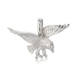 NKlaus Flying Eagle Pendant 38 mm Sterling Silver 925 Amulet Tarnish-Resistant 2256, Sterling Silver