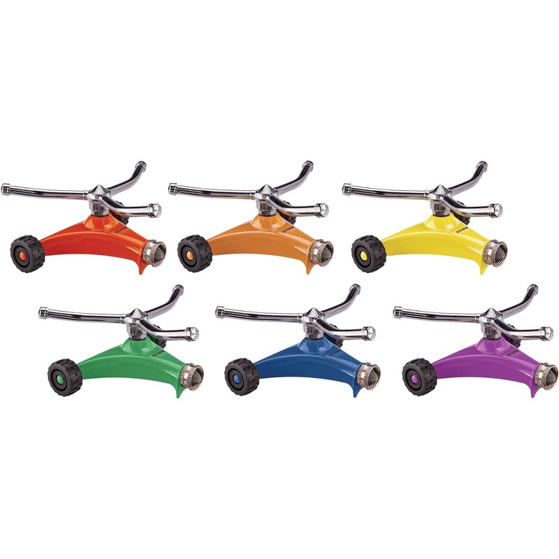 Dramm 15053 ColorStorm Premium 3-Arm Whirling Sprinkler with Heavy-Duty Metal