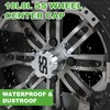 10L0L Golf Cart SS Chrome Wheel Center Caps ITP Push