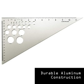 Ludwig Precision 12" 30-60-90-Degree Aluminum Drafting Triangle, 83012