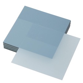 ONLYKXY 4 Pack Transparent Sticky Notes 7.6x7.6CM Self-Stick Book Tabs 200 Sheets Waterproof PET Markers Sticky Notes Pad (Gray)