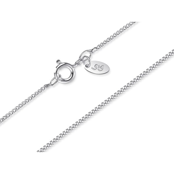 925 Silver Curb Chain, Silver Chain 1.6 mm Wide Length