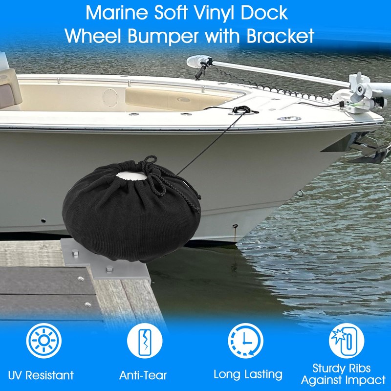 Boat Dock Bumpers Wheel with Dock Wheel Fender Covers,Corner Mount