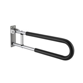 23.6Inch Foldable Handrail Grab Bars, Wall Mounted Toilet Safety Support 90 Degree Rotation for Handicap Elderly Seniors Disabled, Shower Bathroom Accessories