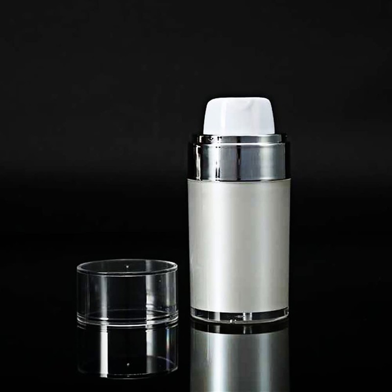 JIHUOO Pack of 2 Acrylic Pump Bottles Empty Travel Emulsion