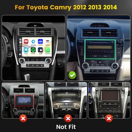 [2+64G] Hikity Android Car Stereo for Toyota Camry 2012 2013 2014 with Wireless Carplay Android Auto, 10.1" Touchscreen Radio Mirror Link GPS WiFi Bluetooth SWC Backup Cam FM Mico