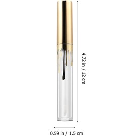 Tubo de Rímel Plástico Transparente 4 Ml Brocha, Botella de Delineador de Ojos Vacía y Tubo de Brillo Labial Casero, Kit Cosmético Rellenable para Maquillaje y Viajes