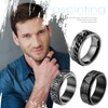 Flongo Set of 3 Rune Rings Fidget Ring 8 mm