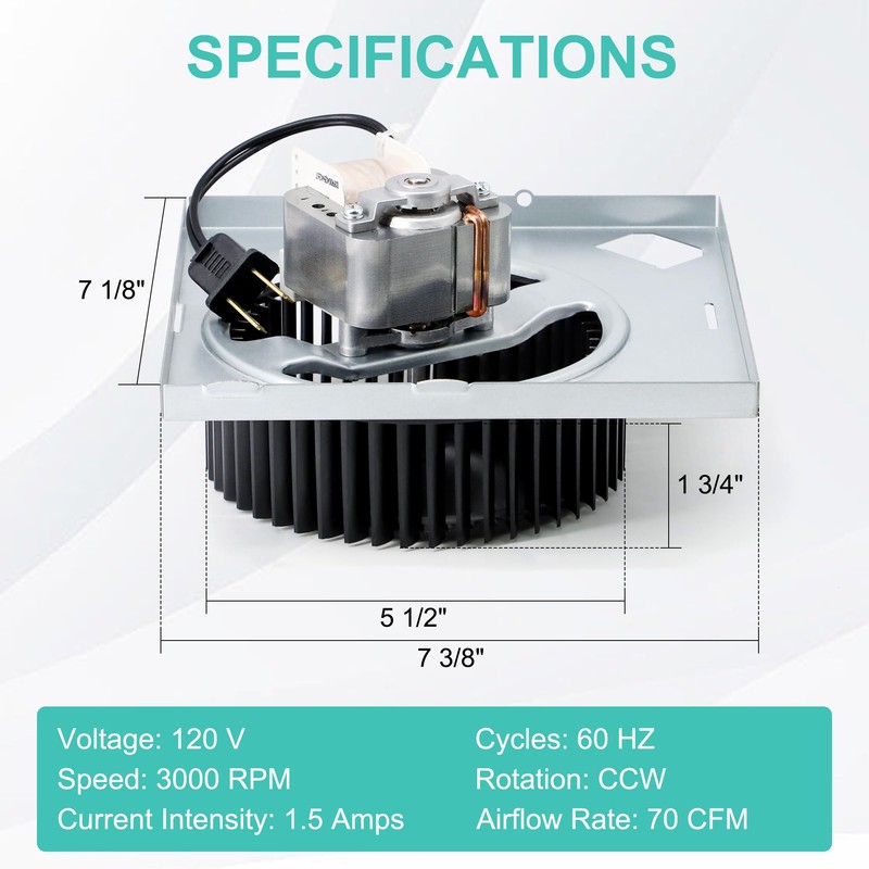 Hipoilk S97017450 Bathroom Fan Motor Assembly for Broan NuTone 771